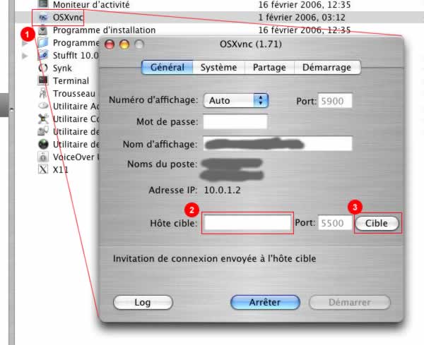 Connexion VNC depuis un mac