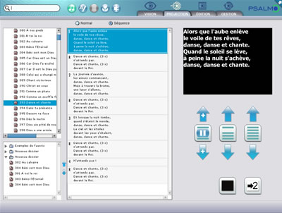 PSALMO - Logiciel de louange pour musiciens et de projection de paroles de chants