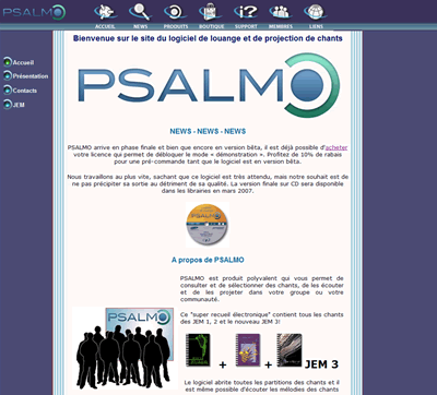PSALMO - Logiciel de louange pour musiciens et de projection de paroles de chants